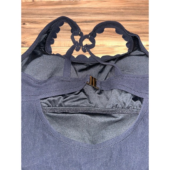 Charmo Womens Scalloped Ribbed One Piece Swimsuit,‎ Small - Picture 7 of 9